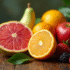 Assortiment de fruits W rares sur table en bois naturel