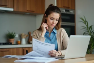 Consommateur comparant des offres d'assurance habitation en ligne